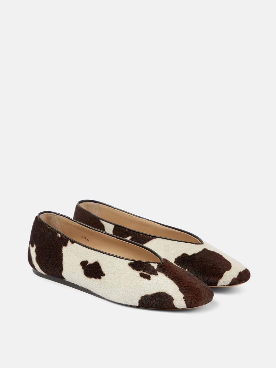 BALLET FLAT IN HONEY HORSEHAIR