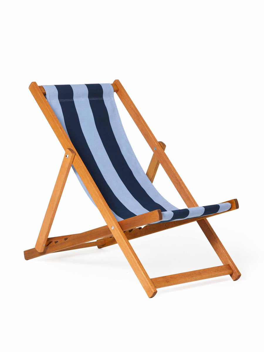 Deck chair in bold blue stripe Collagerie