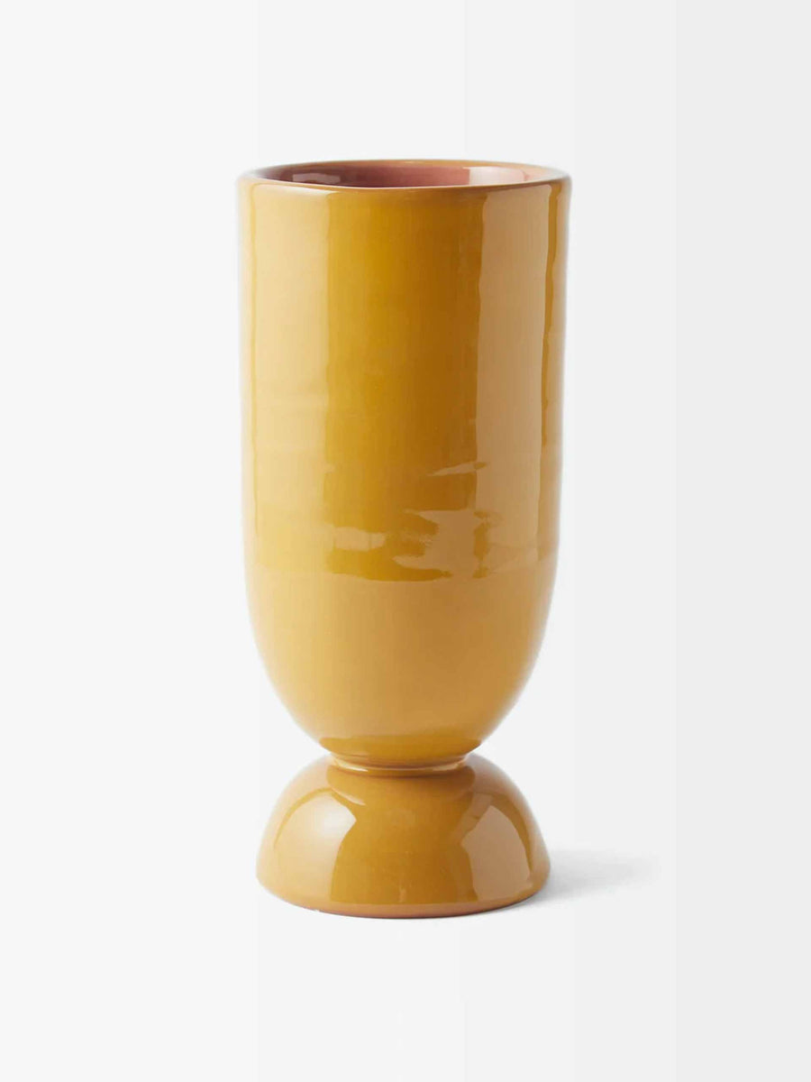 Mustard Ceramic Vase Collagerie 7905