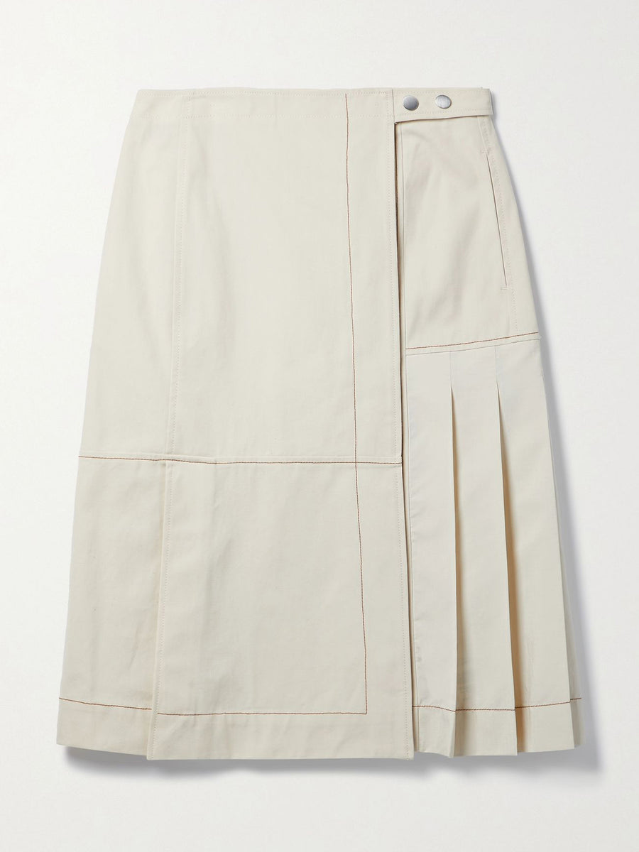 Cream pleated skirt Collagerie