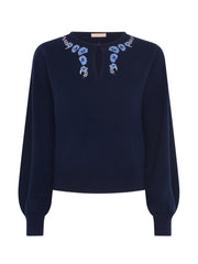 Navy Diana cashmere wool jumper Top Vilshenko    - Collagerie