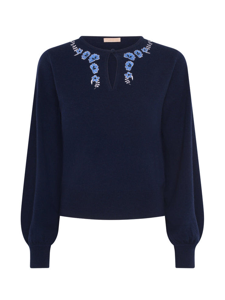 Navy Diana cashmere wool jumper Top Vilshenko    - Collagerie