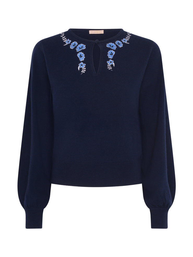 Navy Diana cashmere wool jumper Top Vilshenko    - Collagerie