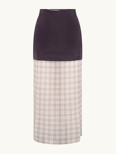 Racil Grey check Demi skirt at Collagerie