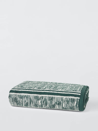 John Lewis X Collagerie Ikat hand towel, leaf green at Collagerie