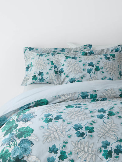 John Lewis X Collagerie Geranium double duvet cover set, eau de nil at Collagerie