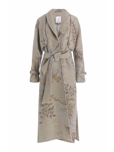 Markarian Floral jacquard Clooney wrap coat at Collagerie