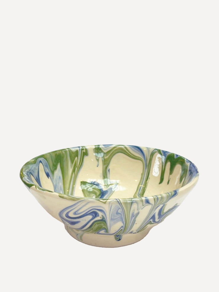 Blue swirl serving bowl bowls Arbala    - Collagerie