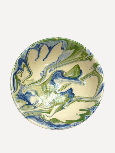 Arbala Blue swirl serving bowl at Collagerie