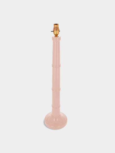 Hadeda Bamboo lamp base in dusty pink at Collagerie