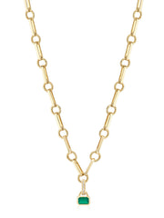 Gold twisted link vintage chain necklace