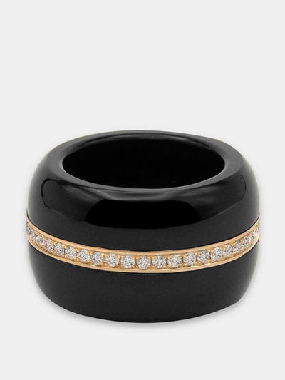 By Pariah Diamond Pebble cocktail ring in black onyx at Collagerie