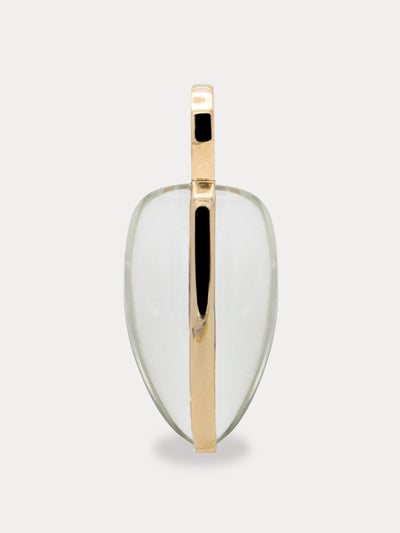 By Pariah Green Amethyst small pebble pendant | 14K at Collagerie