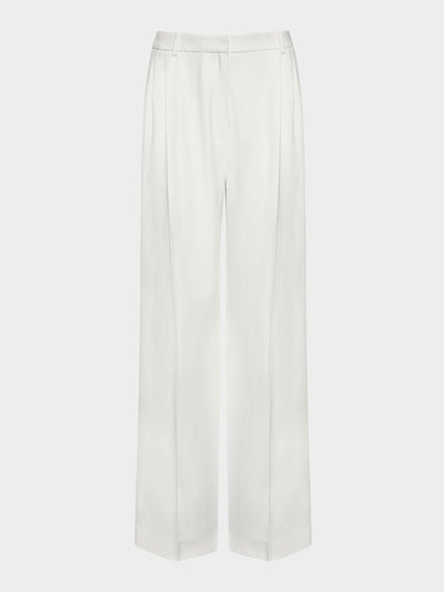 Saloni Ivory wide tailored trousers at Collagerie