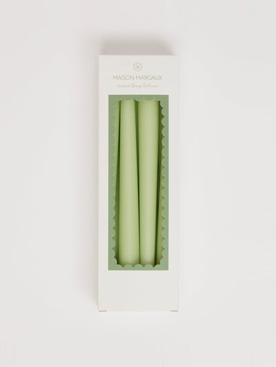 Maison Margaux Spearmint green tapered candles, set of 8 at Collagerie