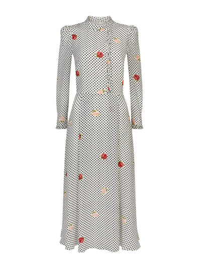 Beulah London Christina floral dot dress at Collagerie