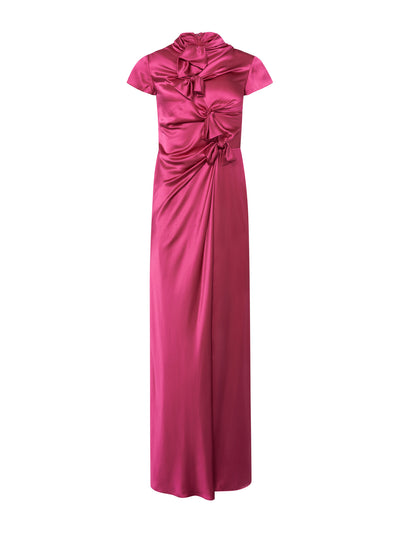 Saloni Pink flambé Kelly long dress at Collagerie