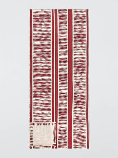 John Lewis X Collagerie Red Ikat stripe runner at Collagerie