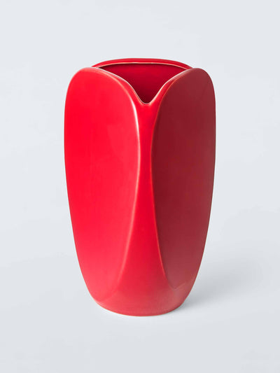 John Lewis X Collagerie Stoneware vase, red at Collagerie