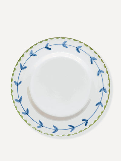 Valsa Home Banana hand-painted ceramic dinner plate at Collagerie