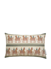 Caballo red and blue oversized oblong cushion