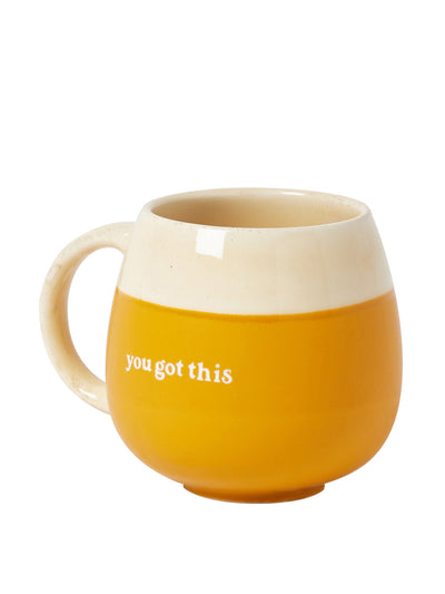 Oliver Bonas ‘You Got This’ yellow ceramic mug at Collagerie