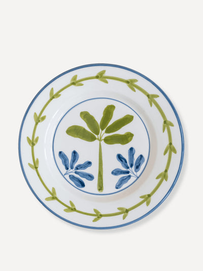 Valsa Home Bananeira hand-painted ceramic dessert plate at Collagerie