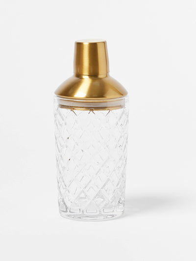 Oliver Bonas Medlock diamond glass cocktail shaker at Collagerie