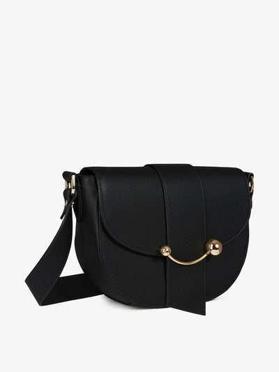 Strathberry Black Crescent satchel bag at Collagerie