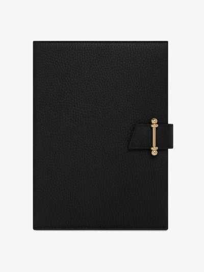 Strathberry Black Multrees leather notebook at Collagerie