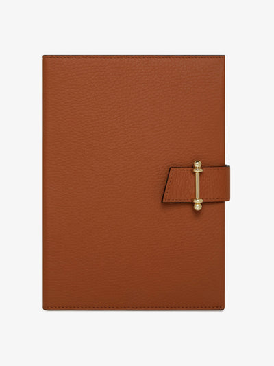 Strathberry Tan Multrees leather notebook at Collagerie