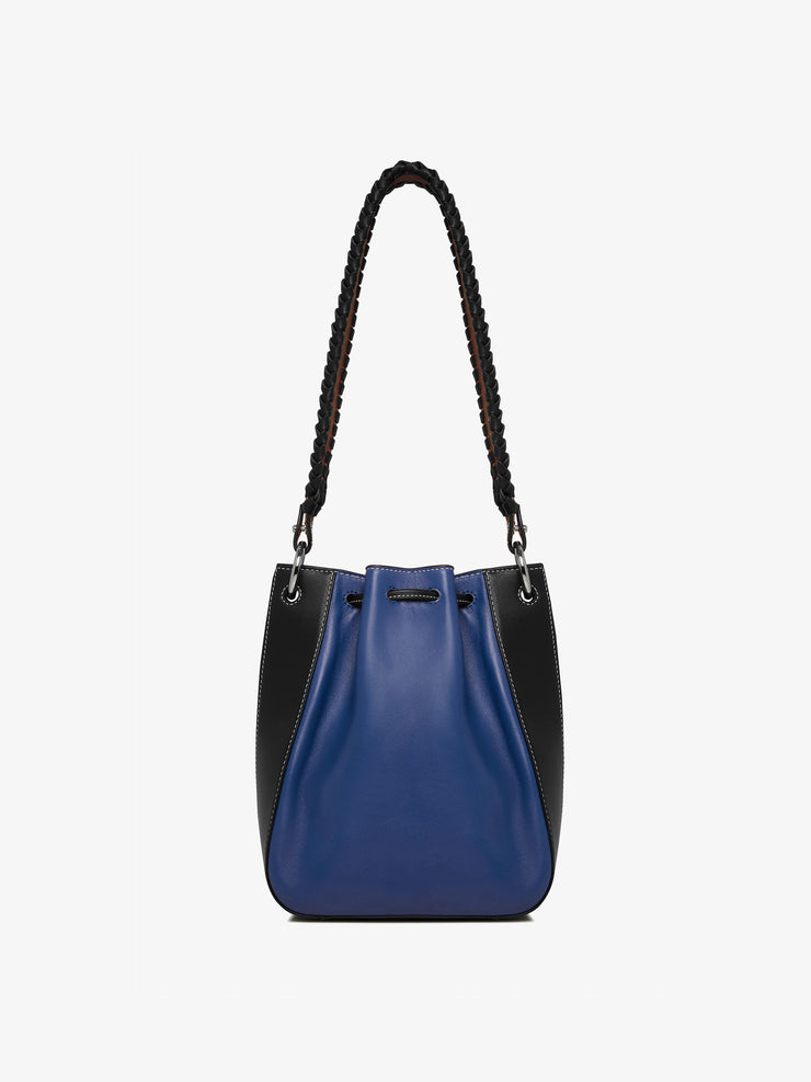 Blue, black and chestnut Bollo bag