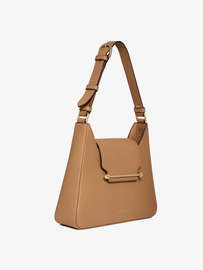 Strathberry Caramel Multrees hobo shoulder bag at Collagerie