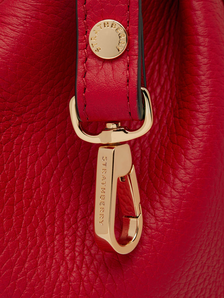 Ruby and burgundy edge stitch Osette crossbody bag Osette Crossbody Strathberry    - Collagerie