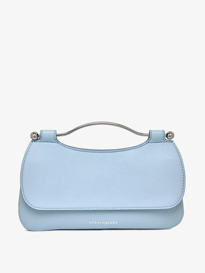 Strathberry Sky blue with silver hardware Harmony bag at Collagerie
