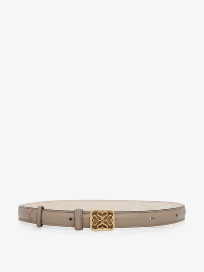 Strathberry Macadamia Strathberry Monogram thin buckle belt at Collagerie