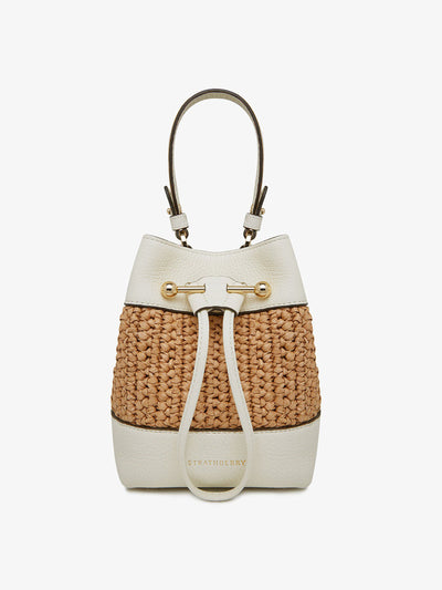 Strathberry Raffia vanilla Osette bag at Collagerie