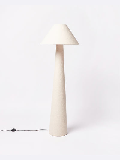 Oliver Bonas Alma white boucle floor lamp at Collagerie