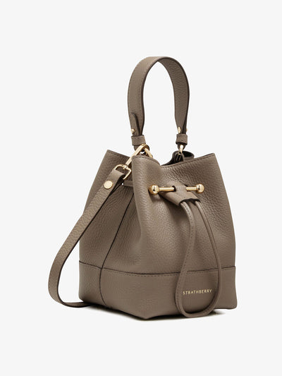 Strathberry taupe Osette bucket bag at Collagerie