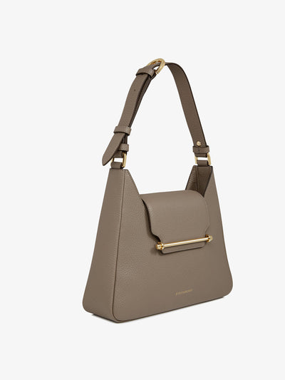 Strathberry taupe Multress hobo shoulder bag at Collagerie