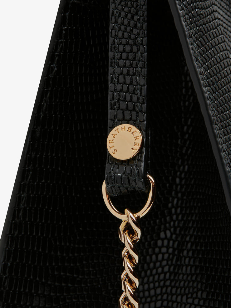 Lizard-embossed leather black The Strathberry mini tote The Strathberry Mini Tote Strathberry    - Collagerie