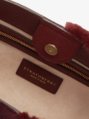 Oxblood shearling Lana hobo bucket bag Lana Hobo Strathberry    - Collagerie
