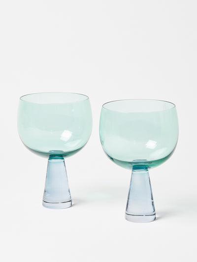 Oliver Bonas Yara sculptural gin glasses (set of 2) at Collagerie