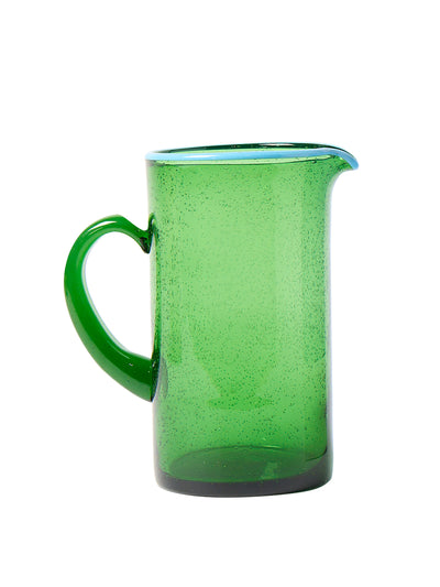 Oliver Bonas Akira green bubble glass jug at Collagerie