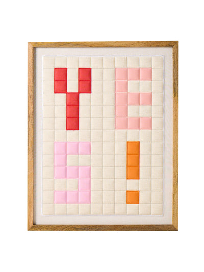 Oliver Bonas Yes! Patchwork framed wall art at Collagerie