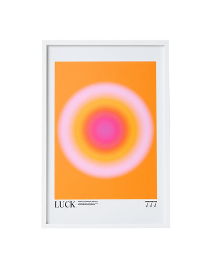 Oliver Bonas Luck orange framed wall art at Collagerie