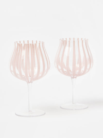 Oliver Bonas Vita pink gin glasses (set of 2) at Collagerie