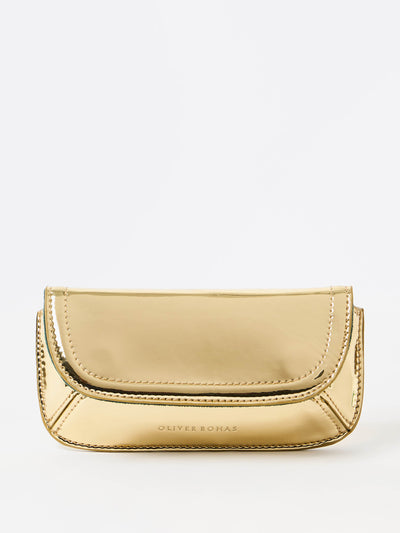 Oliver Bonas Carly gold patent sunglasses case at Collagerie