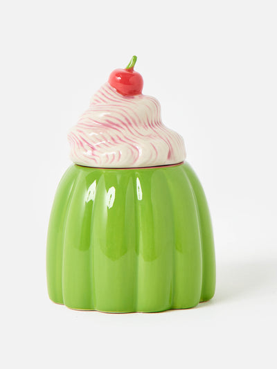 Oliver Bonas Jelly green ceramic candle at Collagerie