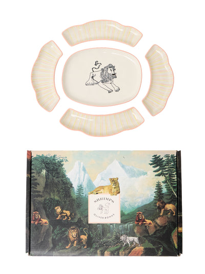 Shrimps x Oliver Bonas Lenny lion platter (5-piece) at Collagerie